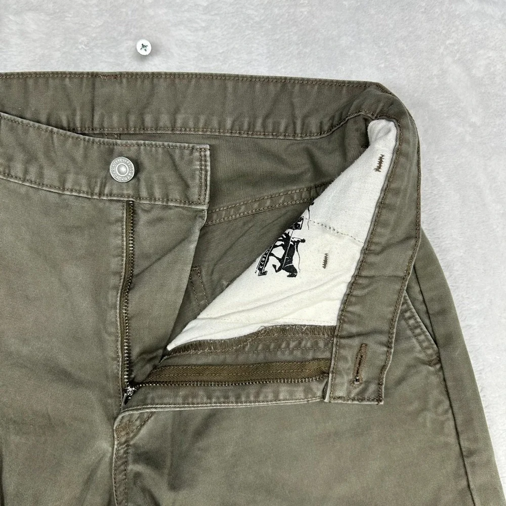 Levi's Slim Fit Chino Pants Men Olive Green Cotton Twill Classic Pockets - 29X30